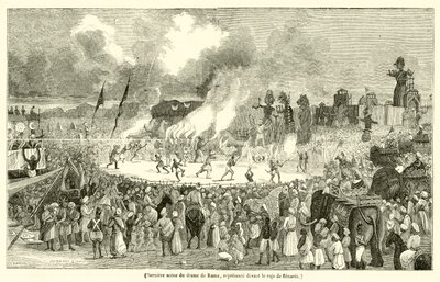 Last Scene of the Drama of Rama, Performed Before the Raja of Benares by French School