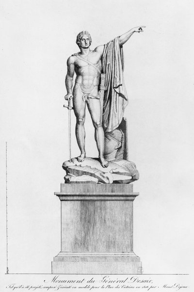 Design for a Monument to General Desaix de Veygoux by the Sculptor Claude Dejoux, Place des Victoires, Paris, 1806 by French School