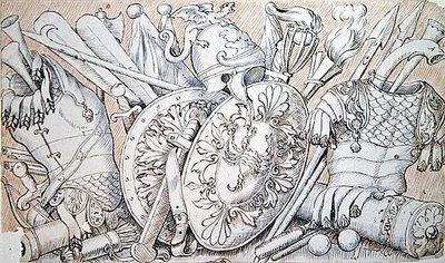 Designs for arms and armour for stage use in Tragedies by French School
