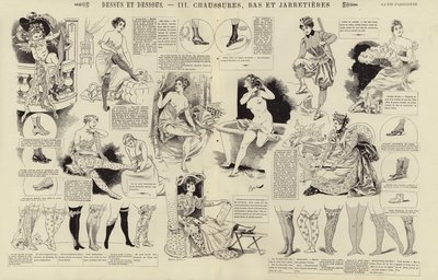 Dessus et dessous, Chaussures, bas et jarretieres by French School