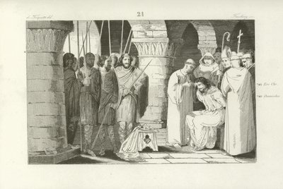 Dethroning of Childeric III, King of the Franks, 752 by French School