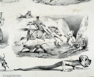 Diableries (images of the devil) - by Le Poitevin by French School
