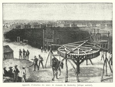 Diamond Mines of Kimberley, Cape of Good Hope, South Africa by French School