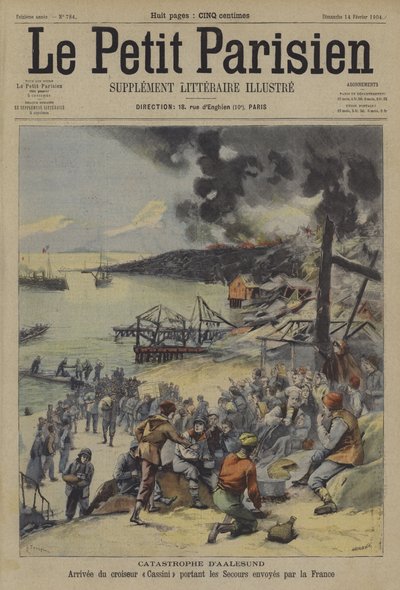 Disastrous Fire at Alesund, Norway by French School
