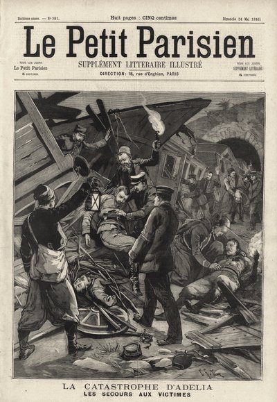 Disastrous train crash at Adelia, Algeria by French School