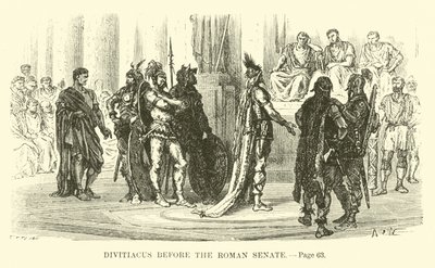 Divitiacus Before the Roman Senate by French School
