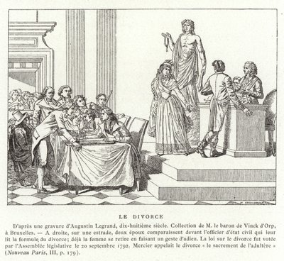 Divorce in Revolutionary France by French School