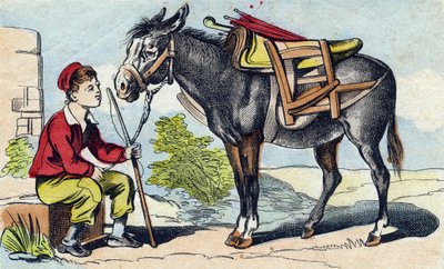 Donkey (Engraving in "Buffon Alphabet des Animaux") by French School