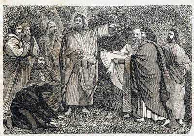Druids picking mistletoe - in 