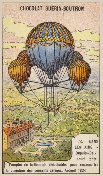 Dupuis-Delcourt Attempting to Measure the Direction of Air Currents Using Detachable Balloons, Arcueil, France by French School