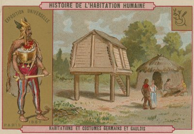 Dwellings and Costumes of Ancient Germany and Gaul by French School