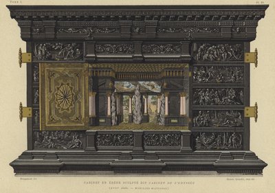 Ebony cabinet known as the Cabinet of the Odyssey, 17th Century by French School