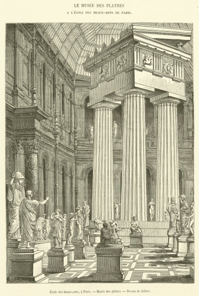 School of Fine Arts, Paris, Plaster Museum (engraving) by French School