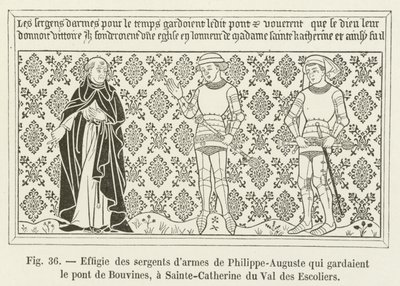 Effigy of the Sergeants-at-Arms of Philip Augustus Guarding the Bridge of Bouvines, at Sainte-Catherine du Val des Escoliers by French School