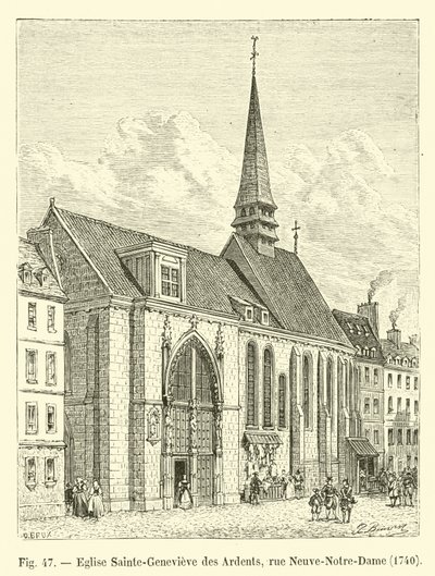 Sainte-Genevieve des Ardents Church, rue Neuve-Notre-Dame, 1704 by French School