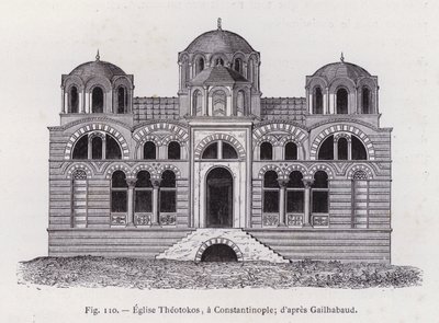 Church of Theotokos, in Constantinople; after Gailhabaud (engraving) by French School