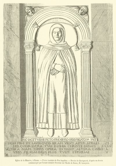 Church of Santa Maria sopra Minerva, Rome, Tombstone of Fra Angelico by French School