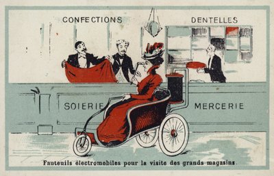 Electric armchairs for visiting department stores by French School