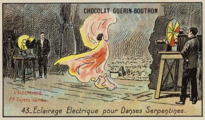 Electric lighting for the serpentine dance by French School