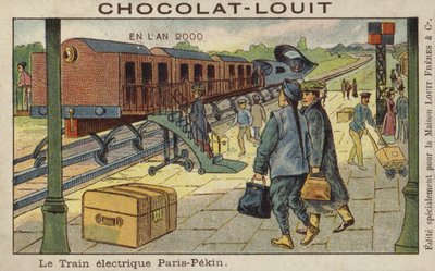 Electric Train from Paris to Beijing in the Year 2000 by French School