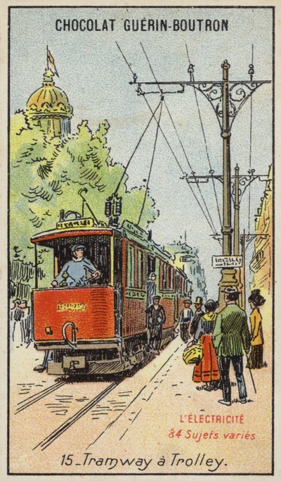Electric tram by French School