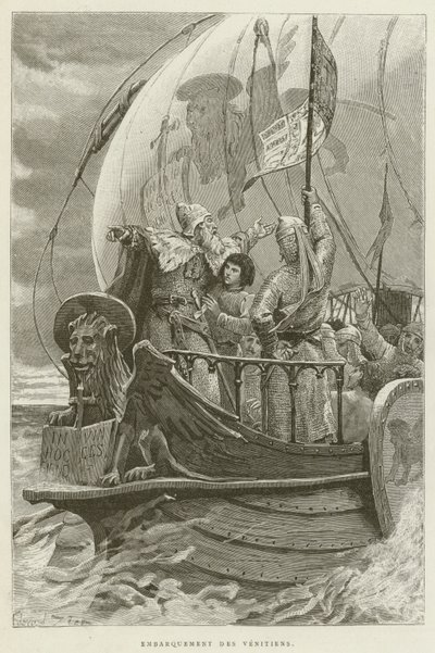 Embarkation of the Venetians by French School