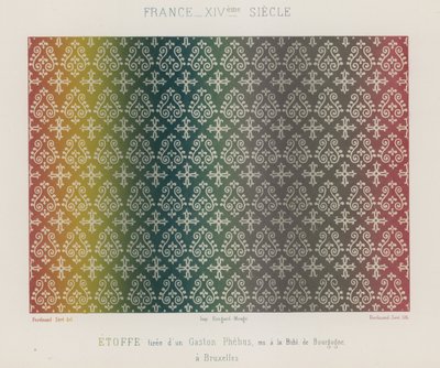 Embroidered fabrics of 14th century France by French School