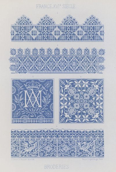 Embroidery by French School