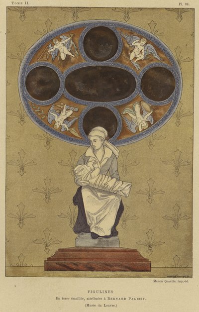 Enamelled Pottery Figuline Attributed to Bernard Palissy, 16th Century by French School