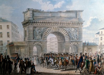 Entry of the Allies into Paris through the Porte Saint Martin on March 31, 1814 by French School