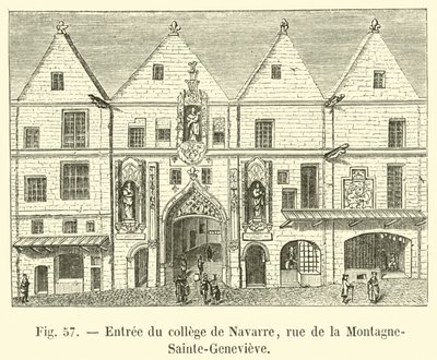 Entrance of the College of Navarre, Rue de la Montagne-Sainte-Genevieve by French School