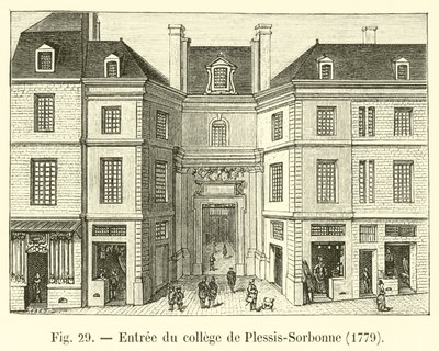 Entrance to the College of Plessis-Sorbonne, 1779 by French School
