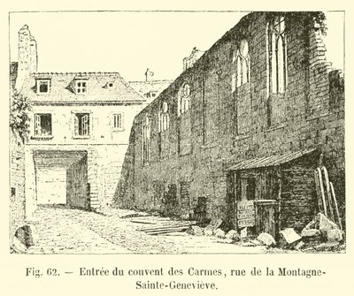 Entrance of the Convent of the Carmelites, Rue de la Montagne-Sainte-Genevieve by French School
