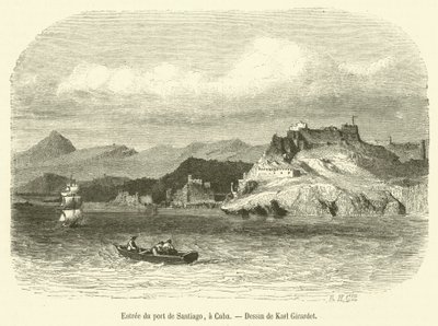 Entrance to the Port of Santiago, in Cuba by French School