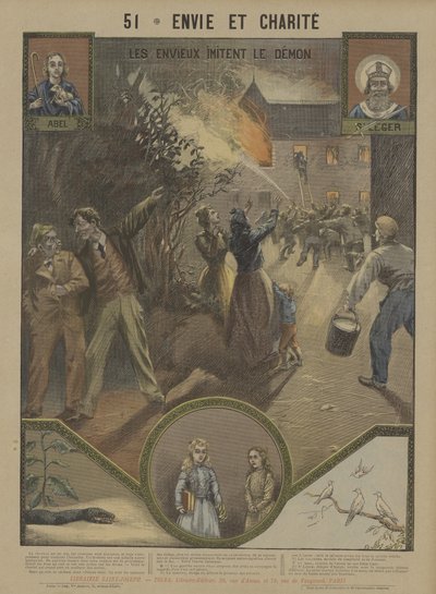 Envy and charity by French School