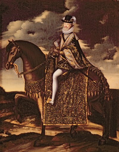 Equestrian Portrait of Henri IV (1553-1610) by French School
