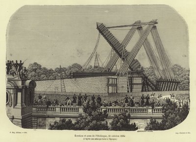 Erection of the Luxor Obelisk, Paris, 1836 by French School