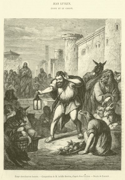 Aesop Searching for a Man by French School