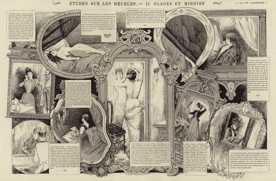 Etudes sur les meubles, Glaces et miroirs by French School