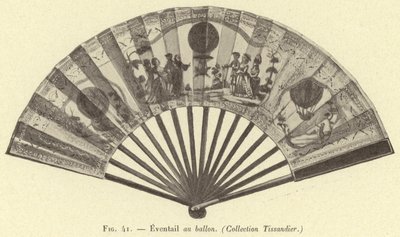 Fan with Balloon, (Collection Tissandier) by French School