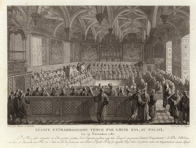 Extraordinary Session Held by Louis XVI at the Palace of Versailles by French School