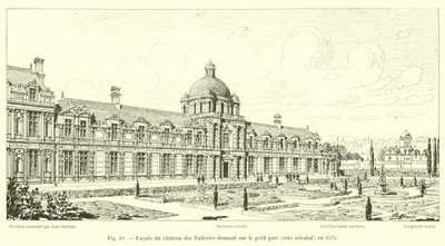 Facade of the Tuileries Castle Overlooking the Small Park, Eastern Side, in 1575 by French School