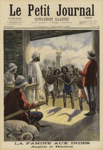 Famine in India, 1897 by French School