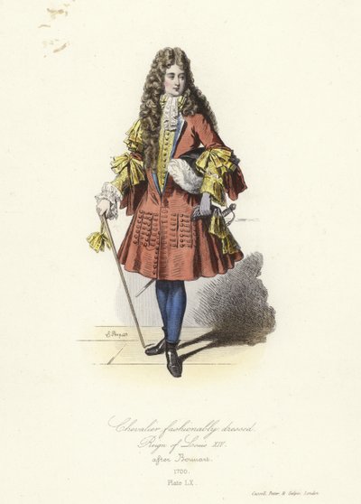 Fashionably dressed knight of the reign of Louis XIV of France by French School