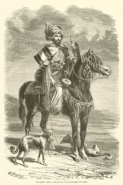 Kurdish falconer by French School