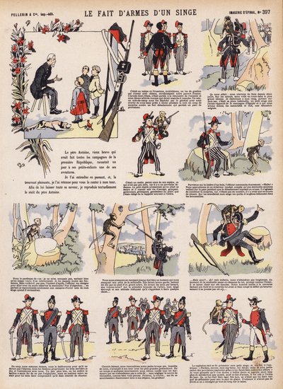 Feats of arms of a monkey by French School