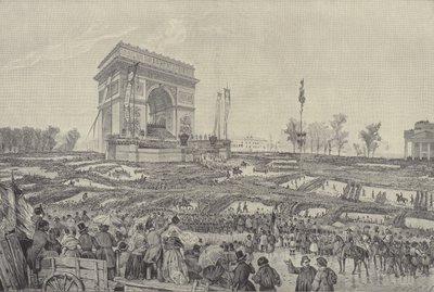 Festival of fraternity in front of the Arc de Triomphe on the Place de l