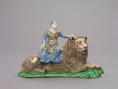 Figure Seated on a Lion by French School