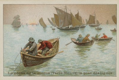 Fishing of Cod in Newfoundland - Laying Lines by French School