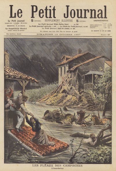 Floods in the South of France by French School